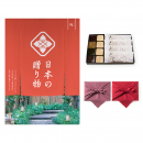 日本の贈り物　カタログギフト　梅(うめ)+＜KOGANEAN＞【風呂敷包み】こがねもなか・こいねり・どら各4個