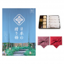 日本の贈り物　カタログギフト　露草（つゆくさ）+＜KOGANEAN＞【風呂敷包み】こがねもなか・こいねり・どら各4個
