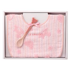 LE CREUSET （ル・クルーゼ）　ベビー・スタイ＆スプーン・ギフトセット　ミルキーピンク