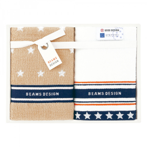 BEAMS DESIGN（ビームス デザイン）　フェイスタオル2枚セット＜NEW STAR GIFT＞ 51-3129250